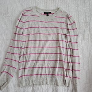 BANANA REPUBLIC pink striped sweater